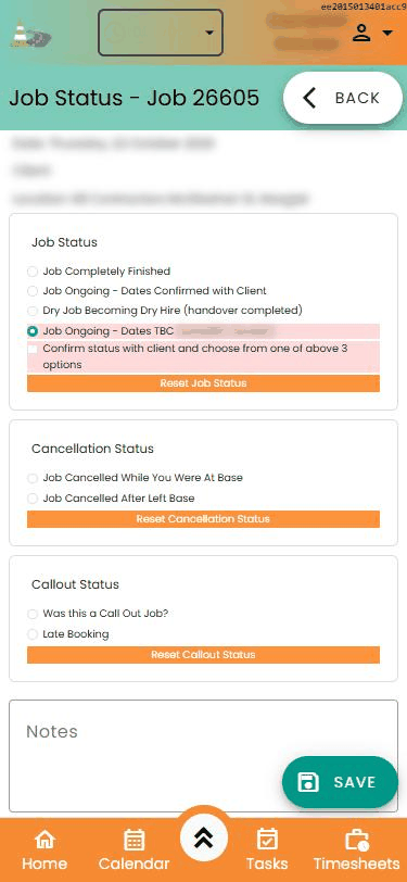 Choosing an option shows its follow-up tick box