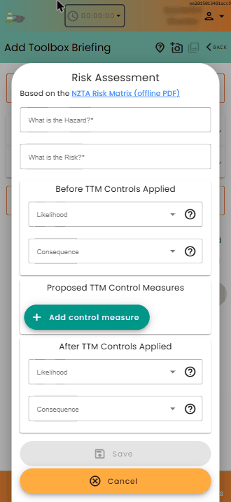 Adding a risk assessment